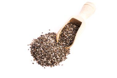 chia tohumları beyaz üzerine izole