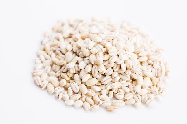 Pile of barley on white — Stock Photo, Image