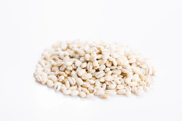 Pile of barley on white — Stock Photo, Image