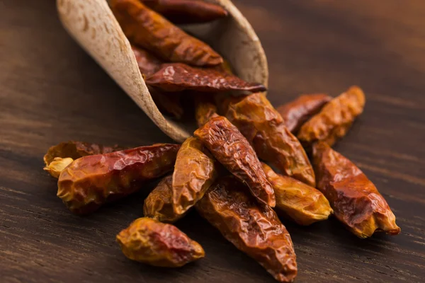 Hot birds eye peppers — Stock Photo, Image