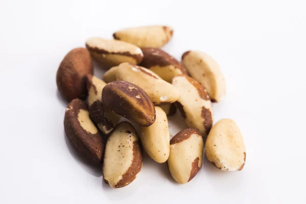Brasil nuts isolated on white background — Stock Photo, Image