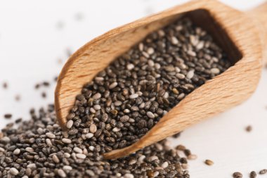 chia tohumları beyaz üzerine izole