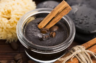 Ev yapımı yüz ve vücut organik tüm doğal kahve bodur (peeling