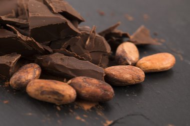 Kakao ile kıyılmış çikolata