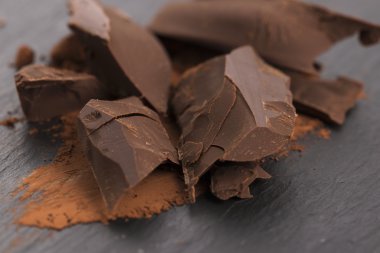 Kakao ile kıyılmış çikolata