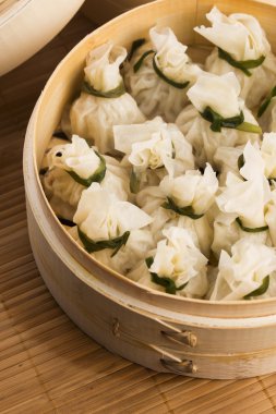 Bambu vapurları Çin köfte