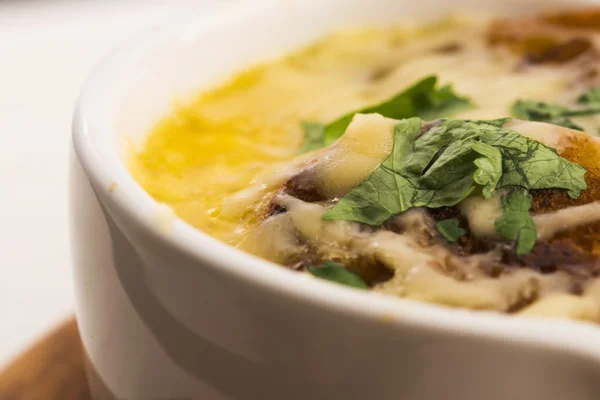 Sopa de cebolla francesa — Foto de Stock