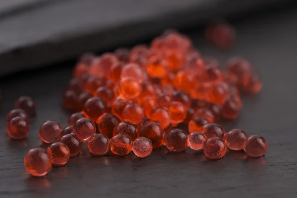 Strawberry caviar, molecular gastronomy — Stock Photo, Image