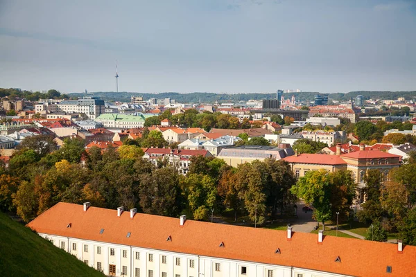 Vilnius Şehrinin Güzel Manzarası Litvanya Nın Başkenti Gediminas Kulesi Nden — Stok fotoğraf