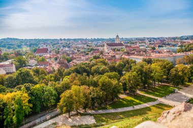 Vilnius 'ta güzel güneşli bir gün. Litvanya' nın başkenti.