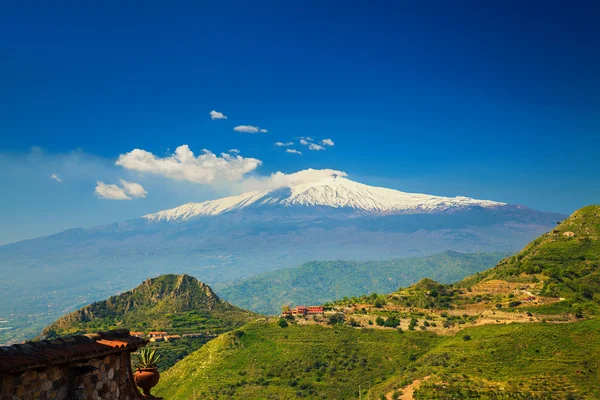 Majestoso vulcão Etna — Fotografia de Stock