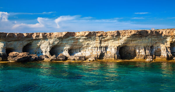 sea caves at Cape Greco, Cyprus
