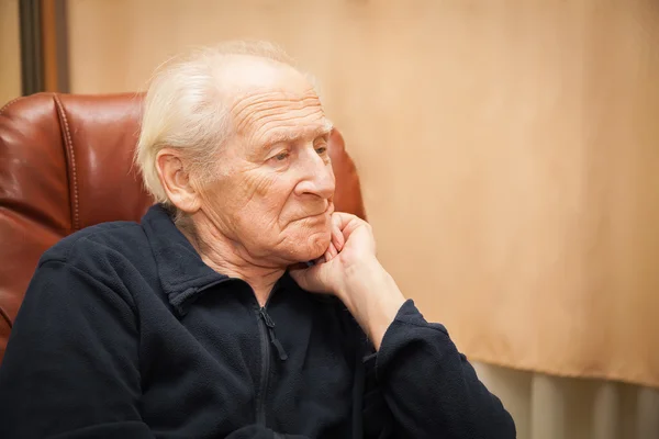 Senior man thinking about his life — Stock Photo, Image