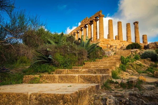 Stairs leading to the Temple of Juno — Stock Photo, Image