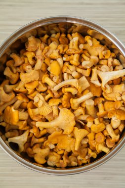 üst ham chantarelles görünümünü