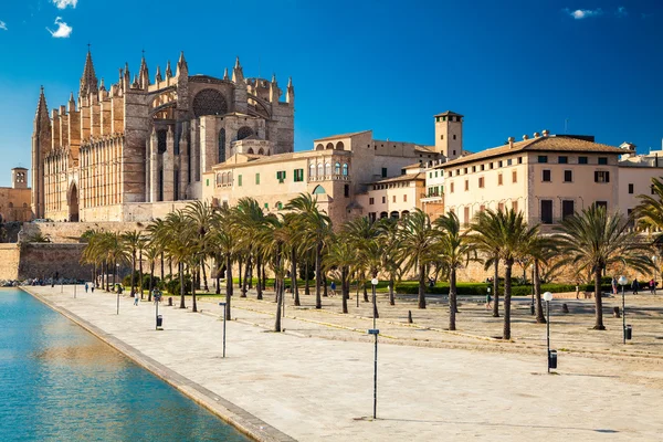 Parc del Mar in de buurt van Kathedraal van Palma — Stockfoto