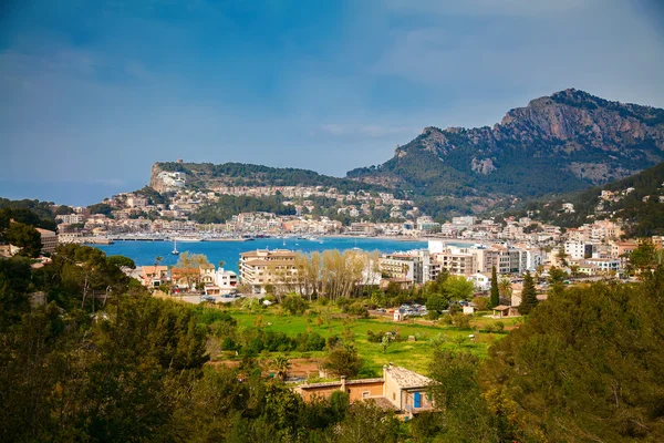 Luchtfoto van Port de Soller — Stockfoto