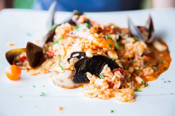 Frutti Di Mare risotto — стокове фото