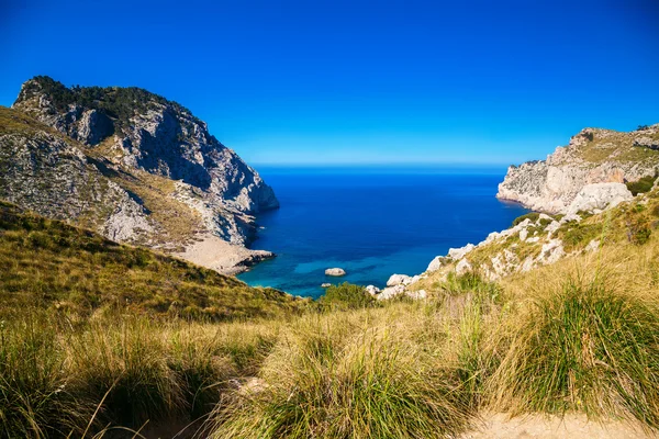 Puerto con playa Cala Figuera, Mallorca — Foto de Stock