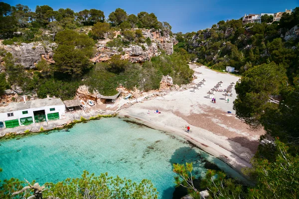 Górnej widok na plażę Cala Pi — Zdjęcie stockowe