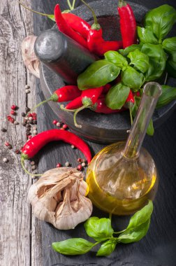 baharat ve yağ ile harç