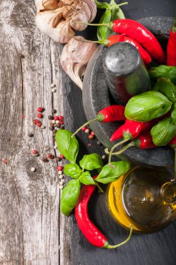 baharat ve yağ ile harç