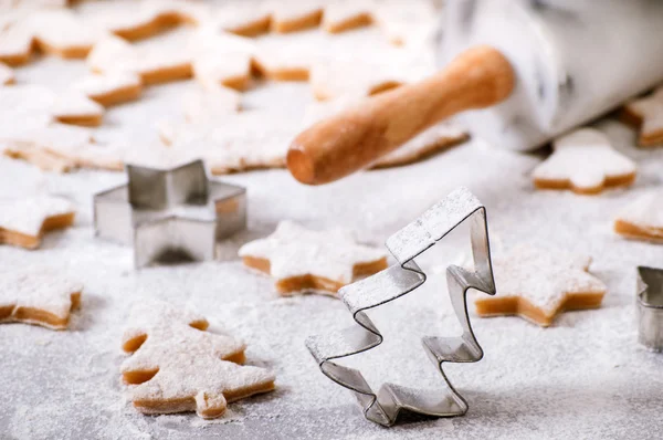 El proceso de cocción de galletas en casa — Foto de Stock
