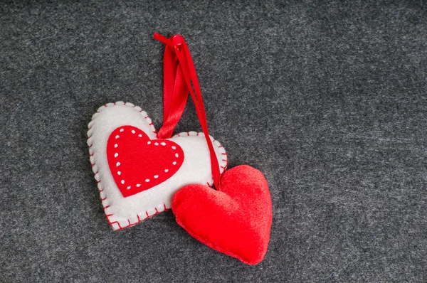 Plush hearts — Stock Photo, Image