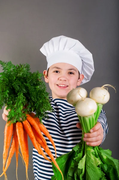 Seacook met wortel en radijs — Stockfoto