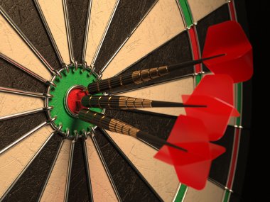 Hedef merkezde ok dartları