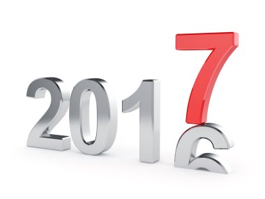 İzole 2017 yeni yıl kavramı