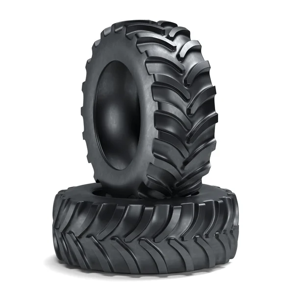 Neumáticos de tractor aislados —  Fotos de Stock