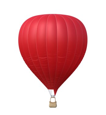 İzole kırmızı sıcak hava balonu