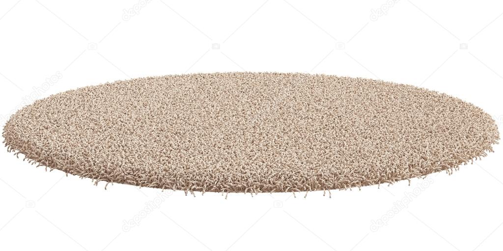 Round carpet isolated on white background