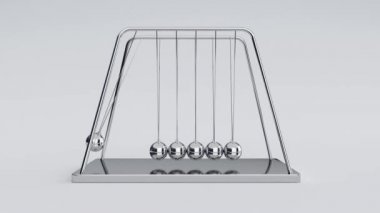 Newton'un beşiği klibin sonunda alfa kanalı ile 3D animasyon