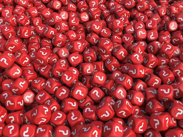 Question mark red cubes — Stock Photo, Image