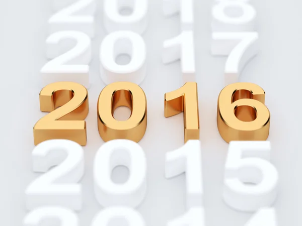 Gouden 2015 jaar teken. Soft Focus Sea... — Stockfoto