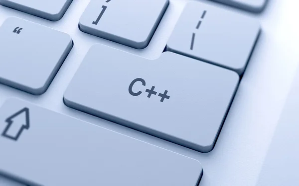C++ слово кнопка на клавиатуре компьютера — стоковое фото