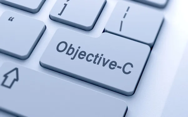 Objective-C word button on computer keyboard — Stock Photo, Image