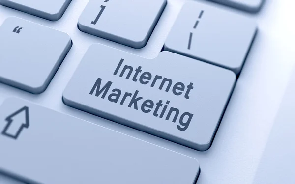 Internet marketing palabra botón de teclado de la computadora — Foto de Stock