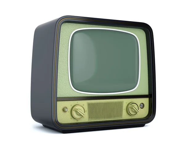 Каскадний ретро телевізор ізольований — стокове фото