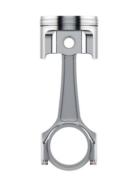 Beyaz izole tek motorlu piston