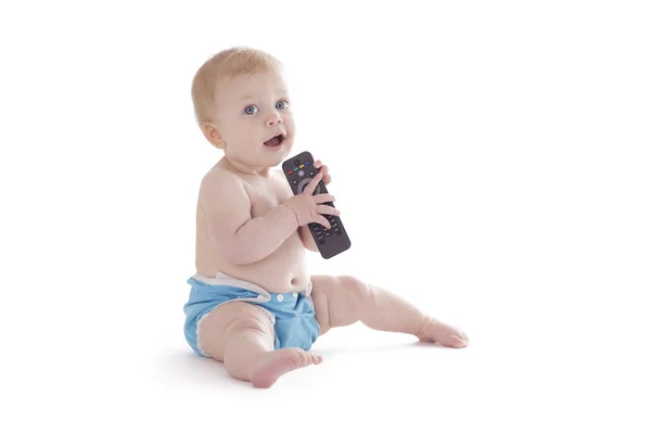 Baby in cloth diaper — Stock Photo, Image