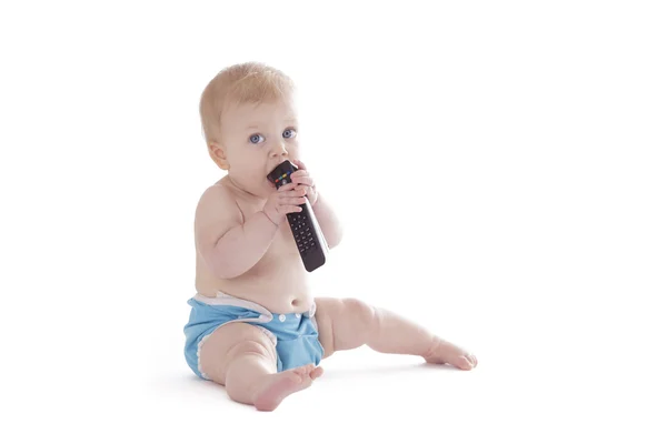 Baby in cloth diaper — Stock Photo, Image