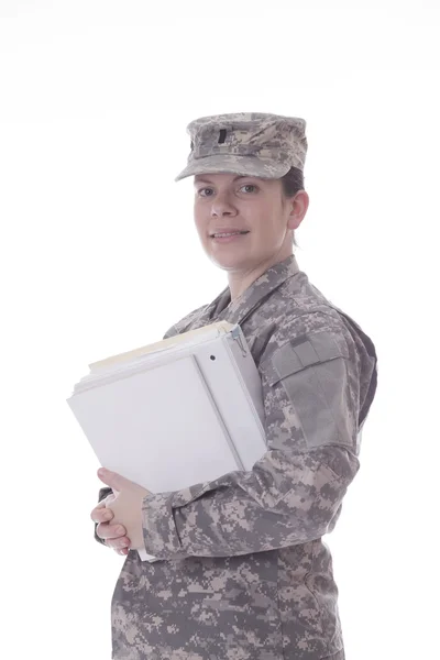 Militära kvinna — Stockfoto