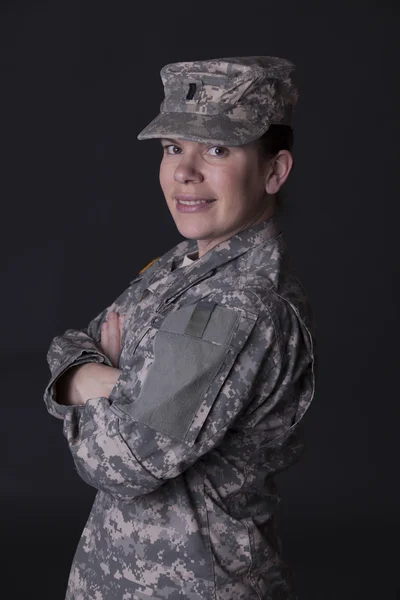 Militärfrau — Stockfoto