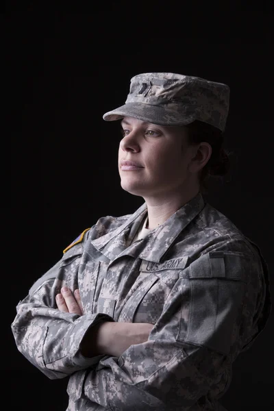 军事女人 — 图库照片