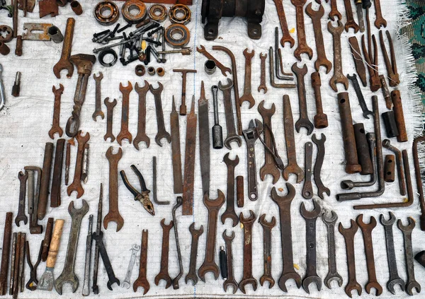 Old Rusty Metal Tools Isolated White Background — Stock Photo, Image