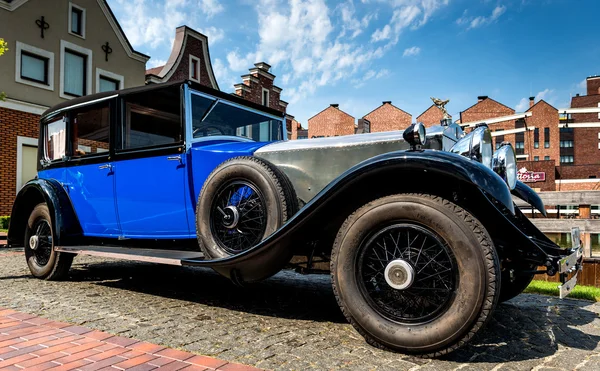 Alter Blauer Oldtimer — Stockfoto