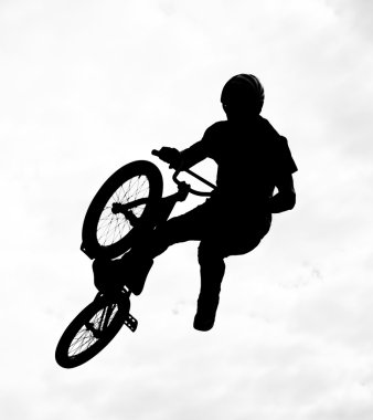 bmx biniciler eylem silüeti